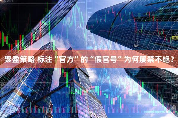 聚盈策略 标注“官方”的“假官号”为何屡禁不绝？
