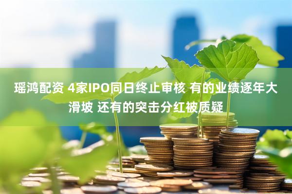 瑶鸿配资 4家IPO同日终止审核 有的业绩逐年大滑坡 还有的突击分红被质疑
