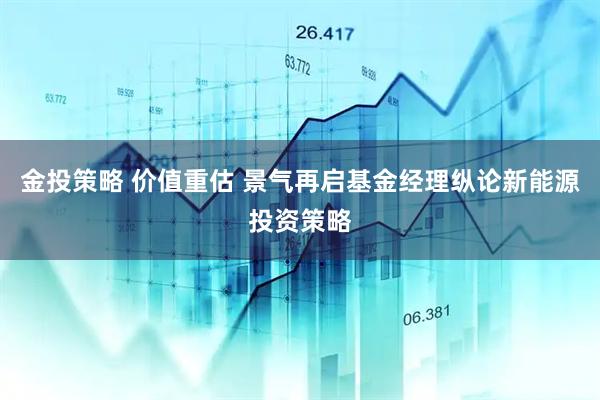 金投策略 价值重估 景气再启基金经理纵论新能源投资策略